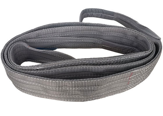 خرید رنگ خاکستری پلی استر صاف Webbing Sling Duplex لایه بلند کردن ابزار Sling online manufacture
