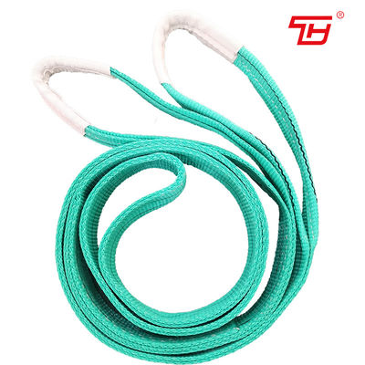خرید 60mm عرض 2T رنگ سبز 100٪ پلی استر Webbing Sling با چشم های صاف یا Becket online manufacture